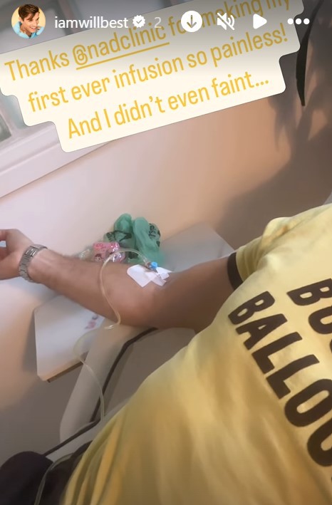 Will later took to social media to update fans on his condition, telling them he was getting an infusion