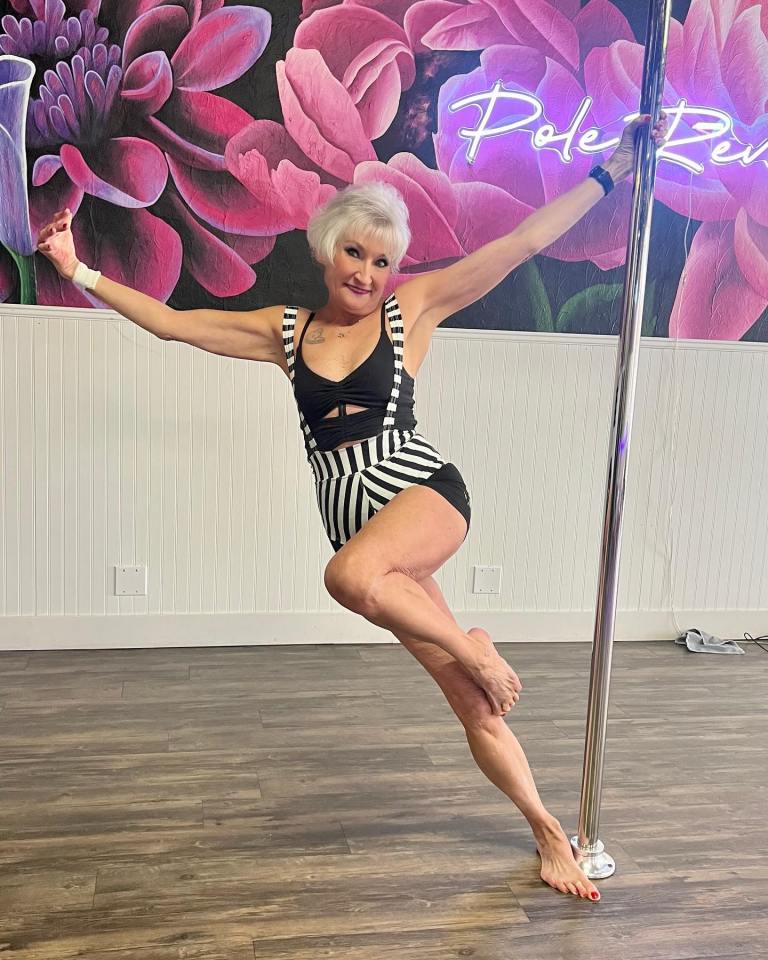 The 75-year-old had thought about pole dancing for a while - until she finally took it up in 2021