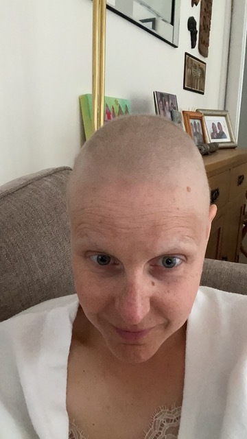 The mum-of-two started chemotherapy just days after Christmas 2020, losing her hair