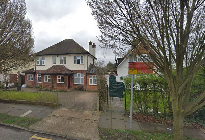 Celia Tan’s house (right), next door to the Flachs' (left)