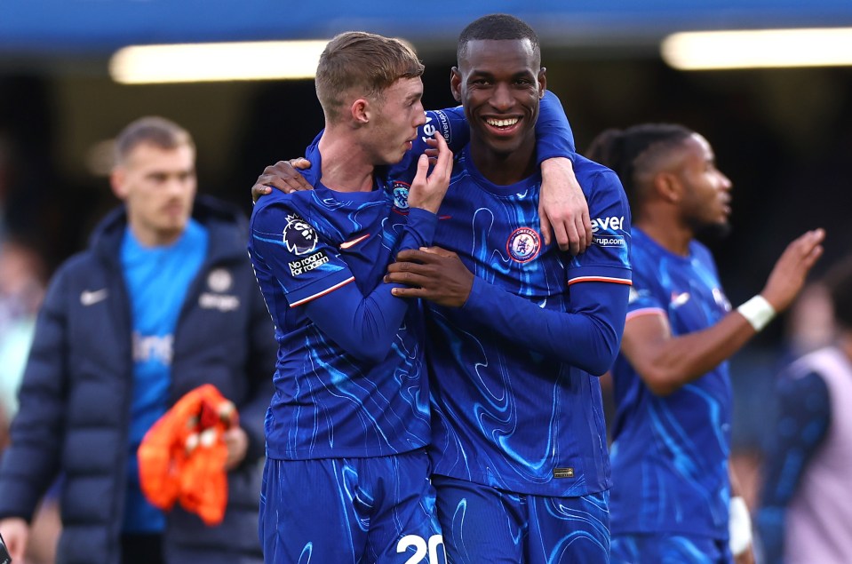 Palmer celebrated with goalscorer Jackson after his pass led to a goal out of seemingly nothing