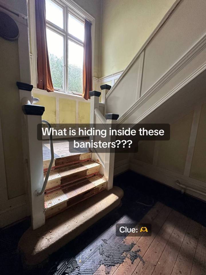 A woman took to TikTok to share the amazing transformation of her banisters in her 1920s home