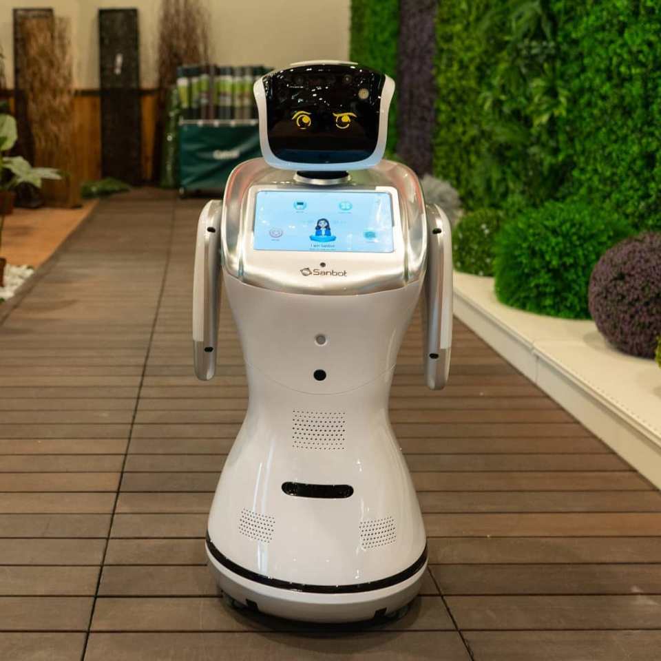 The eight new robots are individually programmed to perform separate hotel management tasks