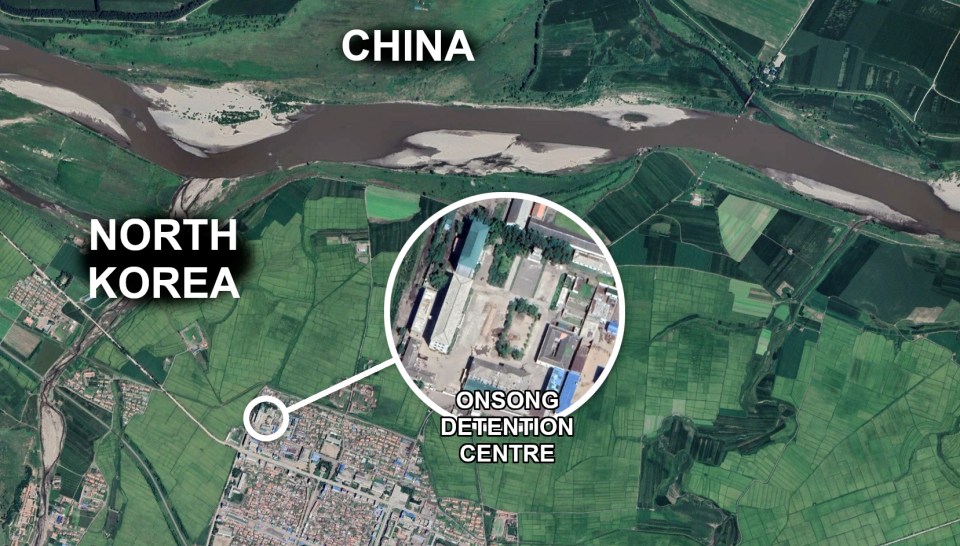 Photo shows the Onsong Detention Centre near the Chinese border