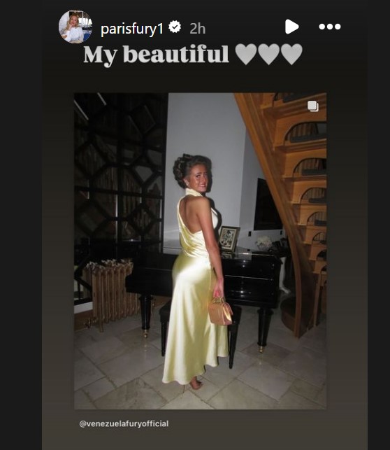 Paris took to her Instagram page to share Venezuela's post and call her "beautiful"