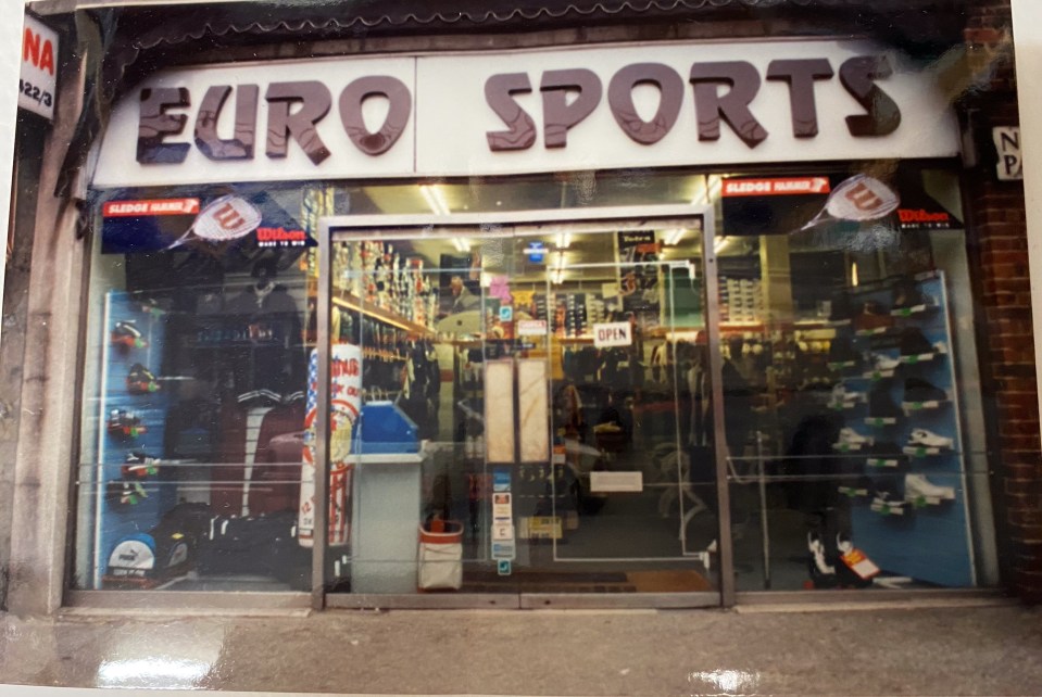 a store front with a sign that says euro sports