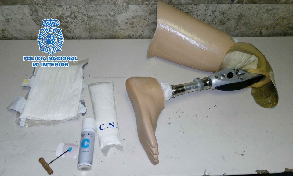 One Peruvian stashed 750g of cocaine in his artificial leg