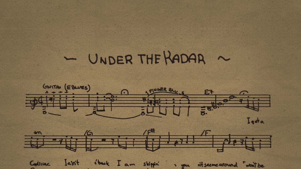 a sheet of music titled under the radar