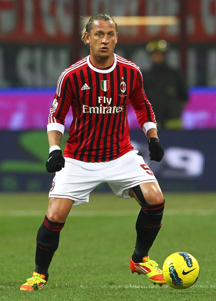 Philippe Mexes was said to have hurt his eye while on a sunbed