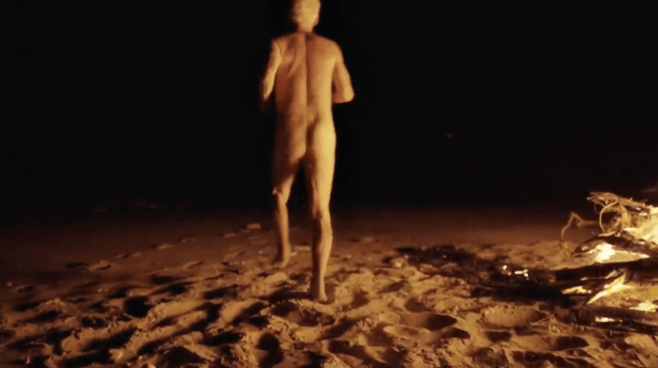 Schofield was seen running naked across the beach in the final episode