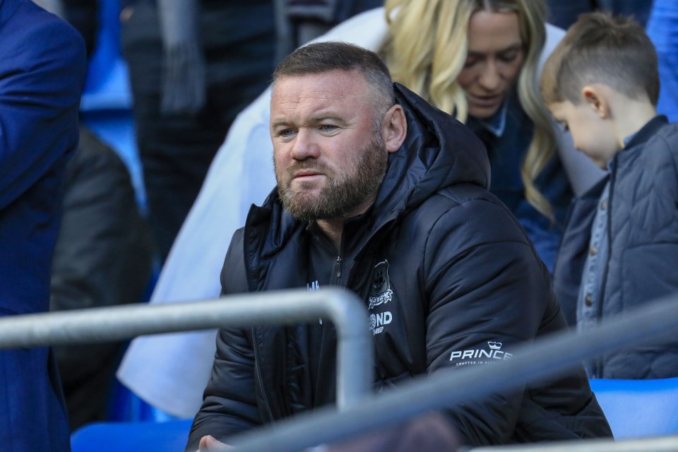 Rooney was forced to watch from the stands as he served a touchline ban