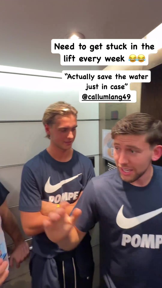 Callum Lang urged his team-mates to 'save the water just in case' whilst they were stuck