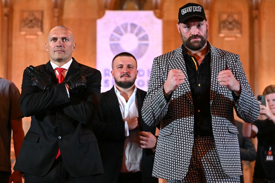 Usyk dressed as video game character Agent 47