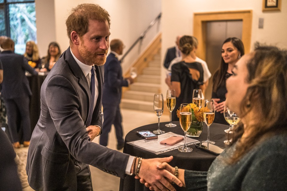 Prince Harry attends a Sentebale reception and panel discussion in Johannesburg, South Africa earlier this month