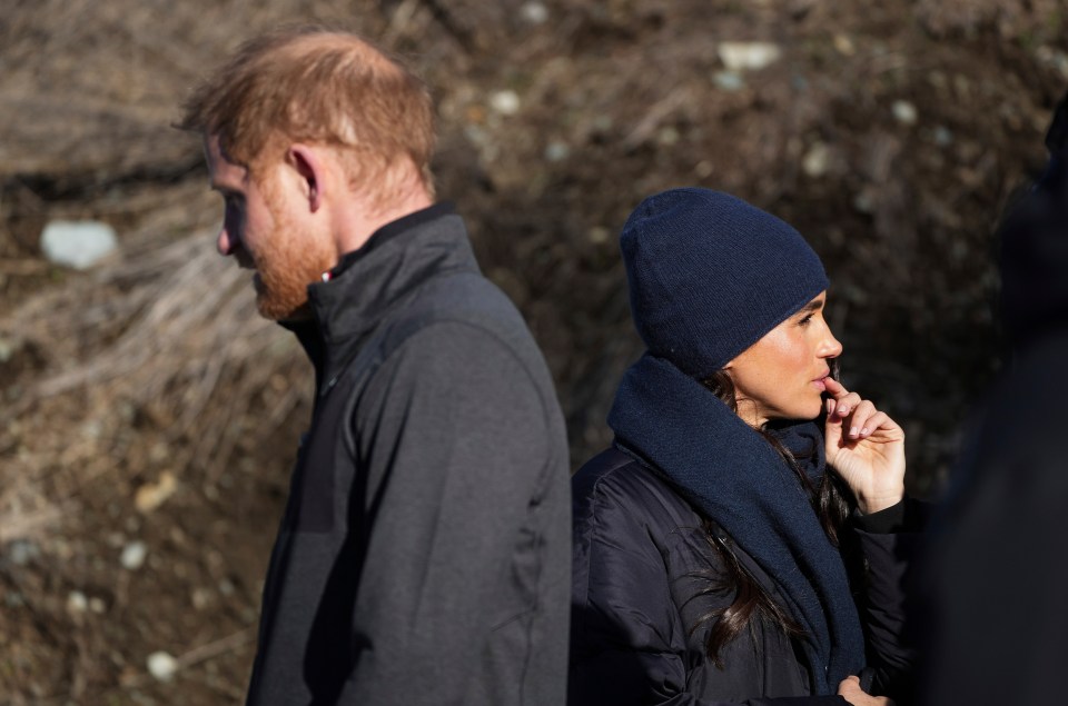 The couple look decidedly glum at the February camp for Invictus Games in Canada