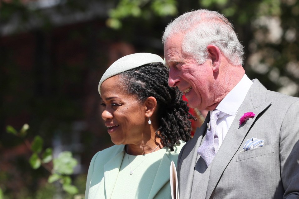 Doria and King Charles attending Harry and Meghan's wedding