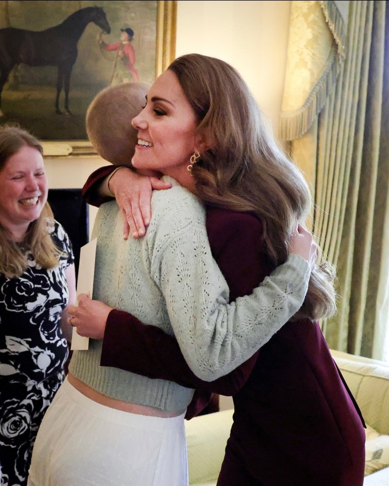 Princess Kate shared a heartfelt hug with 16-year-old Liz Hatton