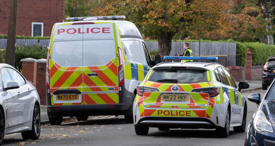 a white van with the word police on it