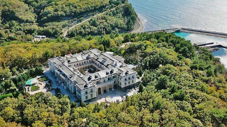 Putin's £1billion palace overlooking the Black Sea in Gelendzhik, Russia