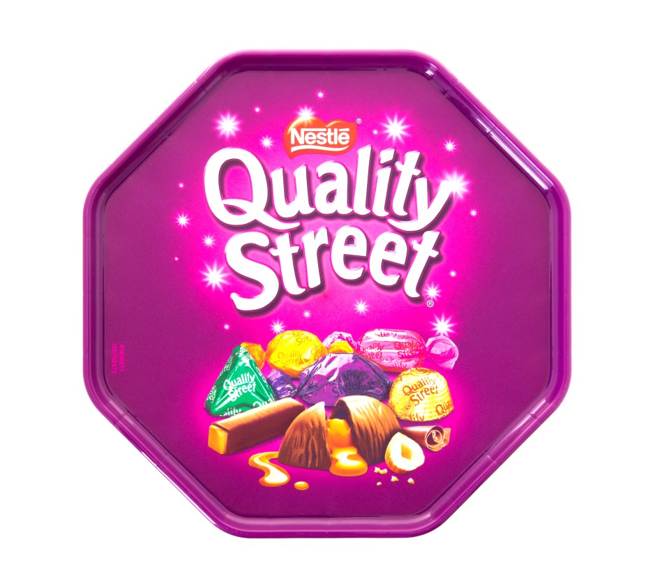 Quality Street Chocolate tubs are a fave item for the festive season