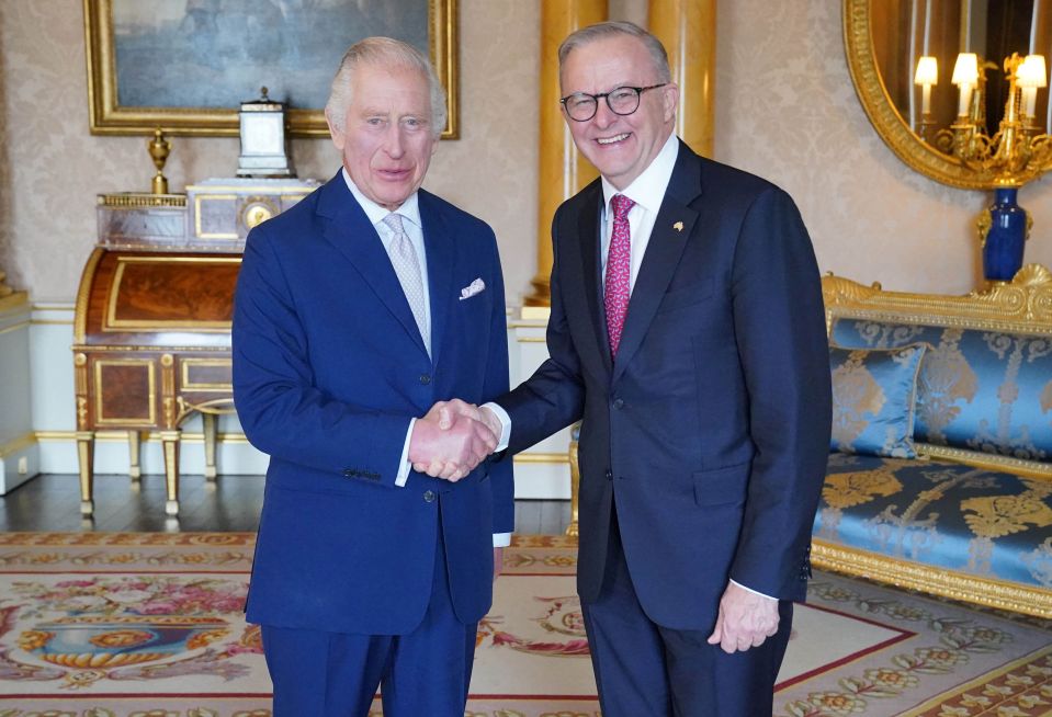 Charles with Australian PM Anthony Albanese at Buckingham Palace last year