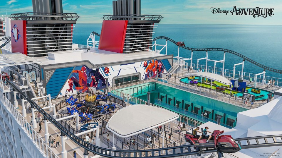 an artist 's impression of the disney adventure cruise ship