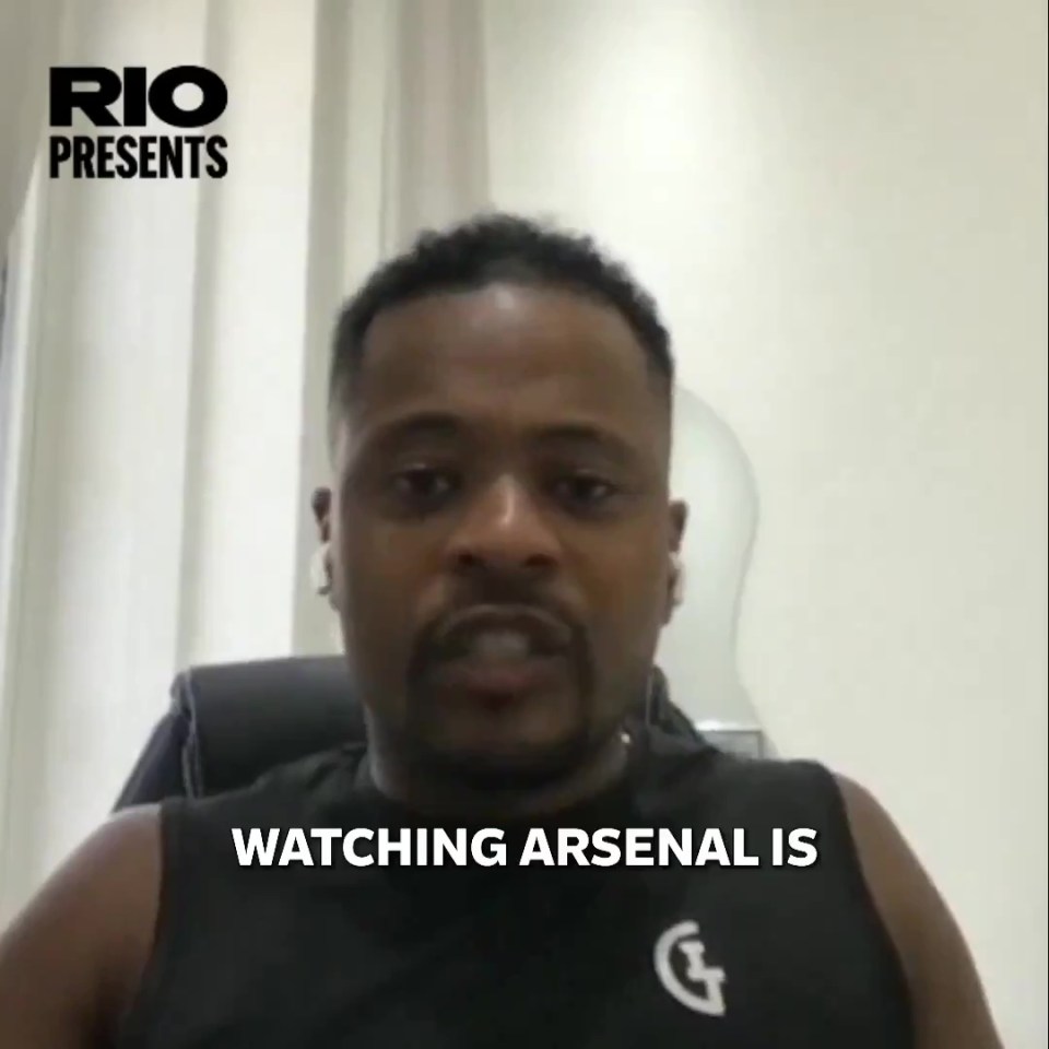 rio presents a video of a man watching arsenal