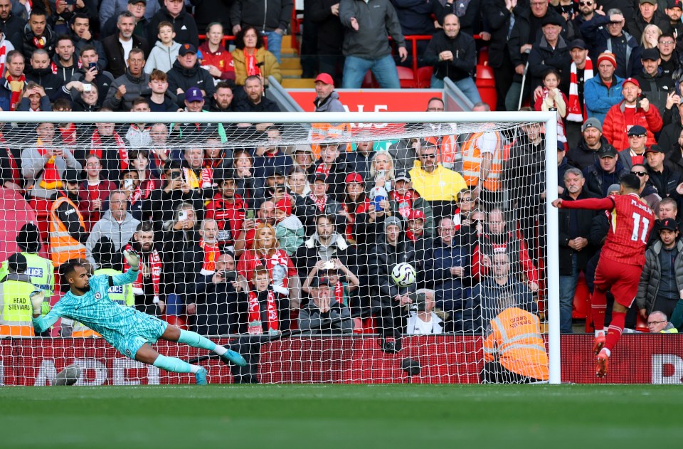 Robert Sanchez couldn't keep out Mo Salah's penalty opener