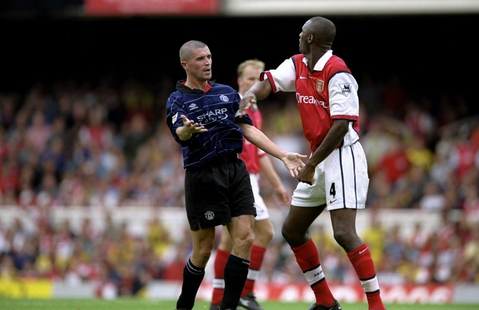 Keane had some famous spats with Arsenal icon Patrick Vieira