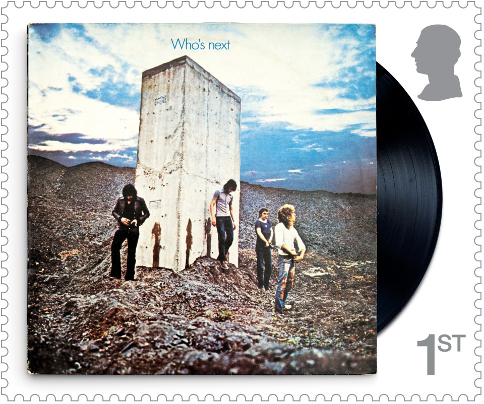 A stamp featuring the cover of album ‘Who’s Next’