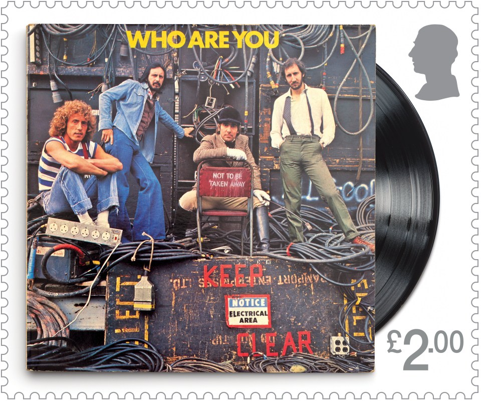 The Who Are You album cover also appears on a new stamp