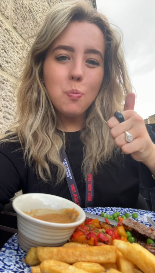 Macey took to TikTok to rave about her go-to dish from the bargain boozer