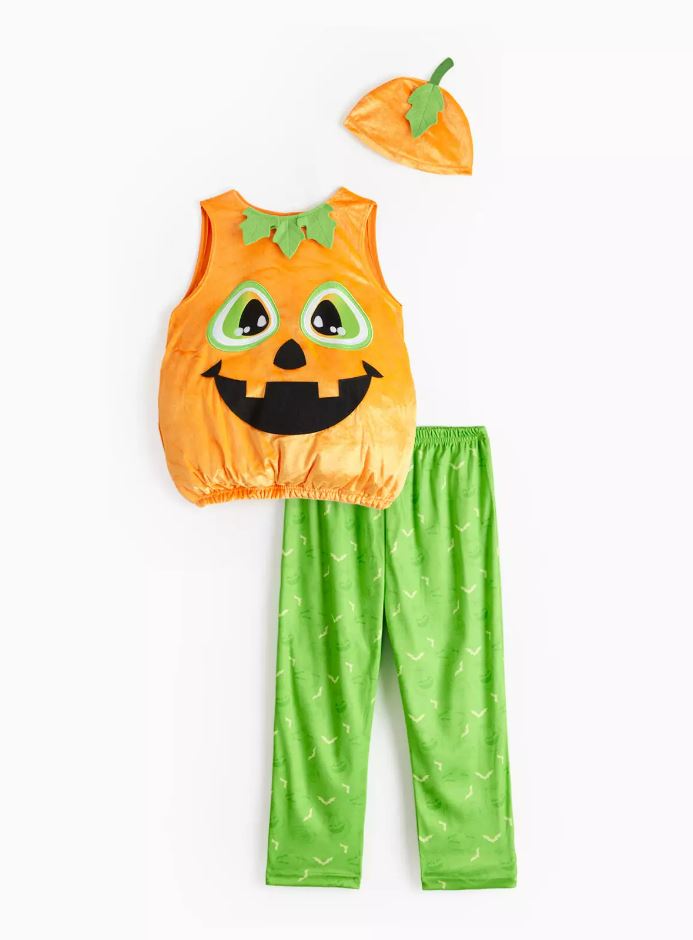 This three-piece pumpkin fancy dress costume has been reduced to £3.90