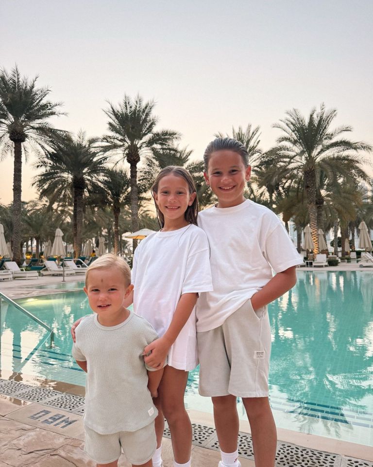 The family are enjoying a holiday at the luxury resort