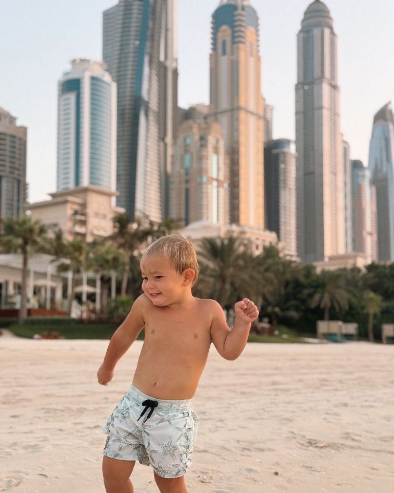 Edward looked adorable dancing on the beach