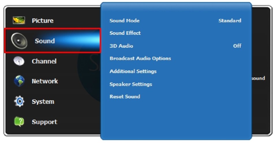 Most TV models will have dedicated sound modes