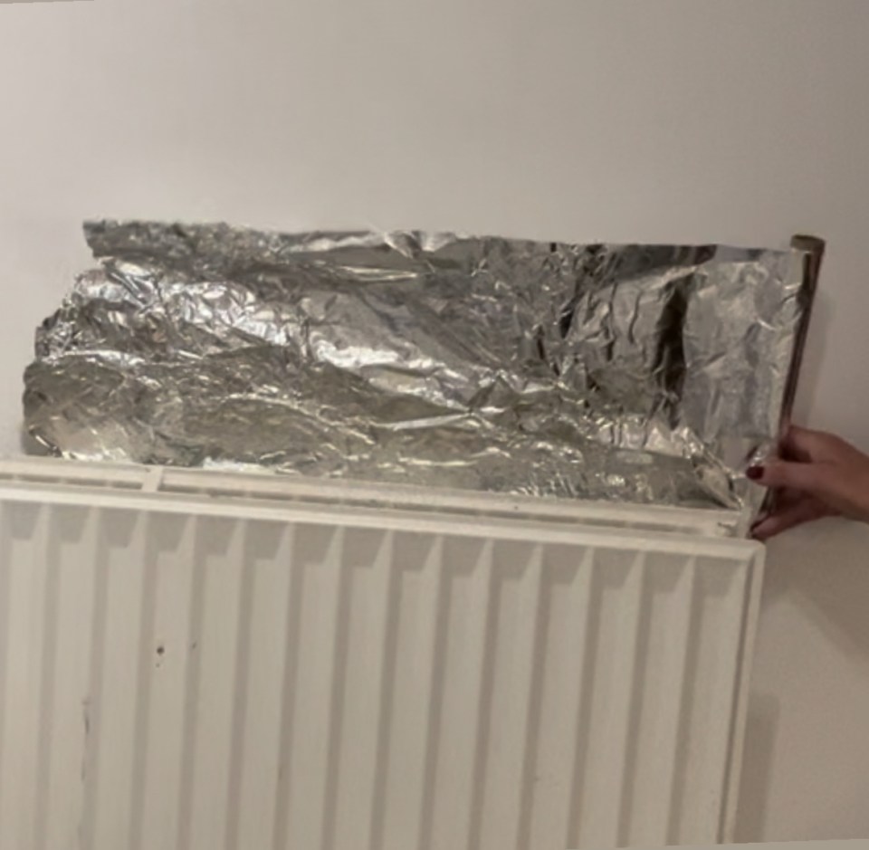 Alysha uses the foil trick to help keep her home warm