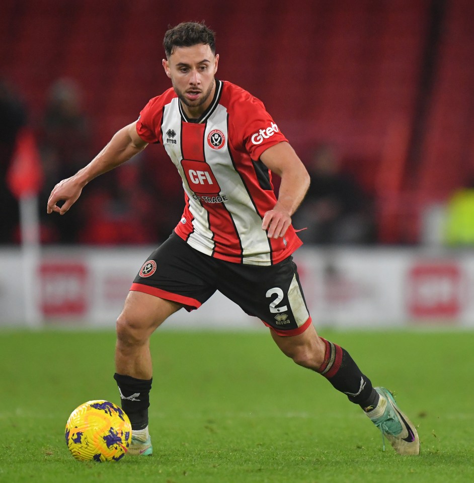 Baldock during the Premier League match between Sheffield United and AFC Bournemouth at Bramall Lane on November 25, 2023