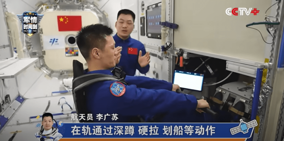 Around 2.5hours of the day, six days a week, is spent exercising while in space