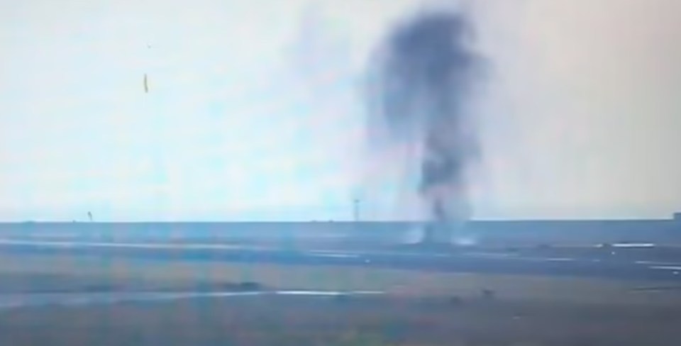 This was the shocking moment a bomb exploded at Japanese airport