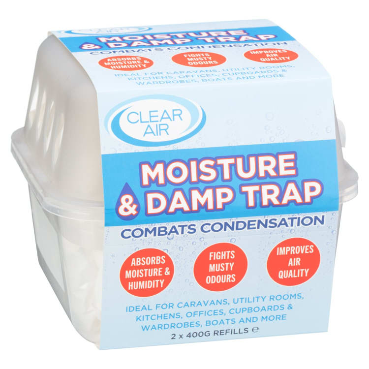 a box of clear air moisture and damp trap