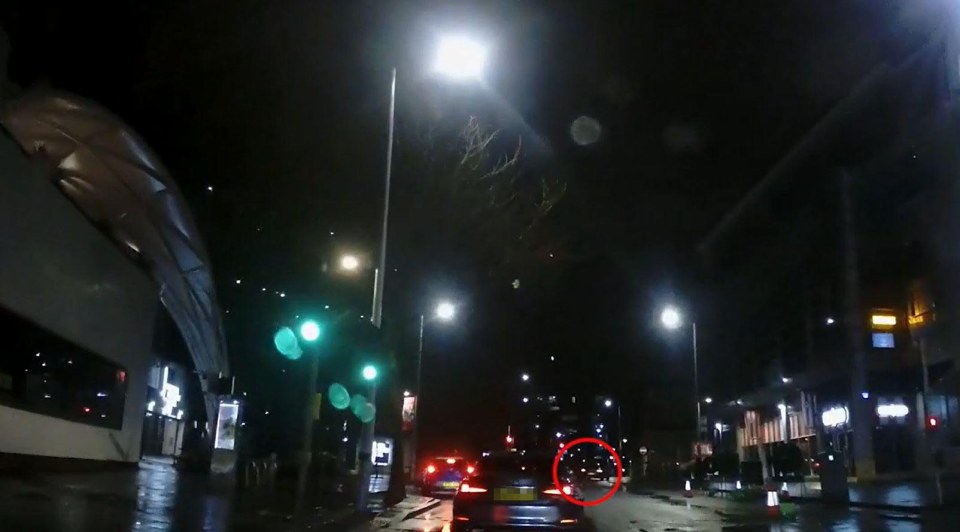 The car ran five red lights in Nottingham city centre