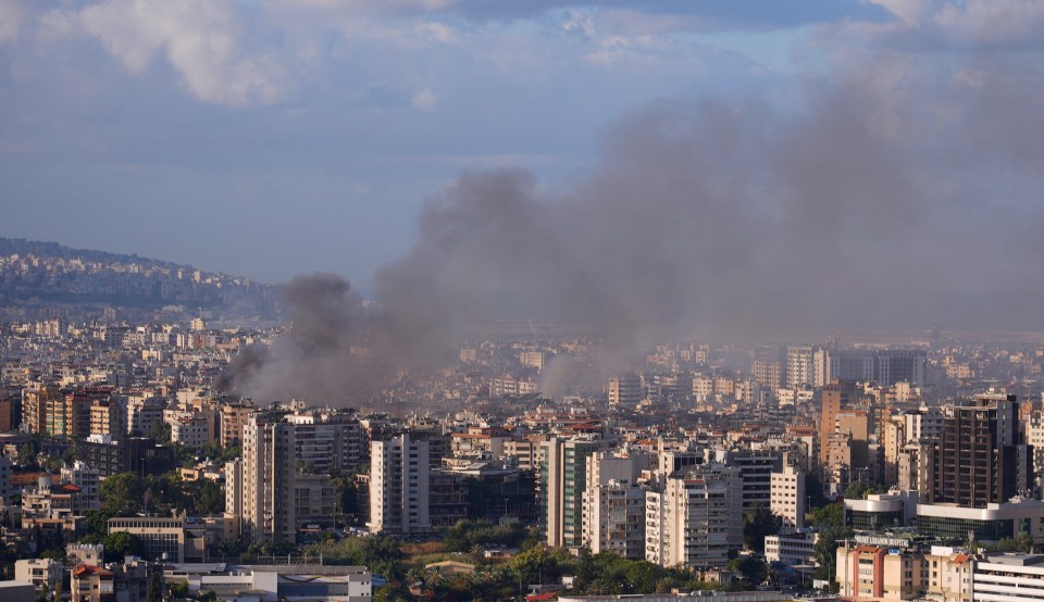 Smoke billows over Beirut, after overnight Israeli air strikes