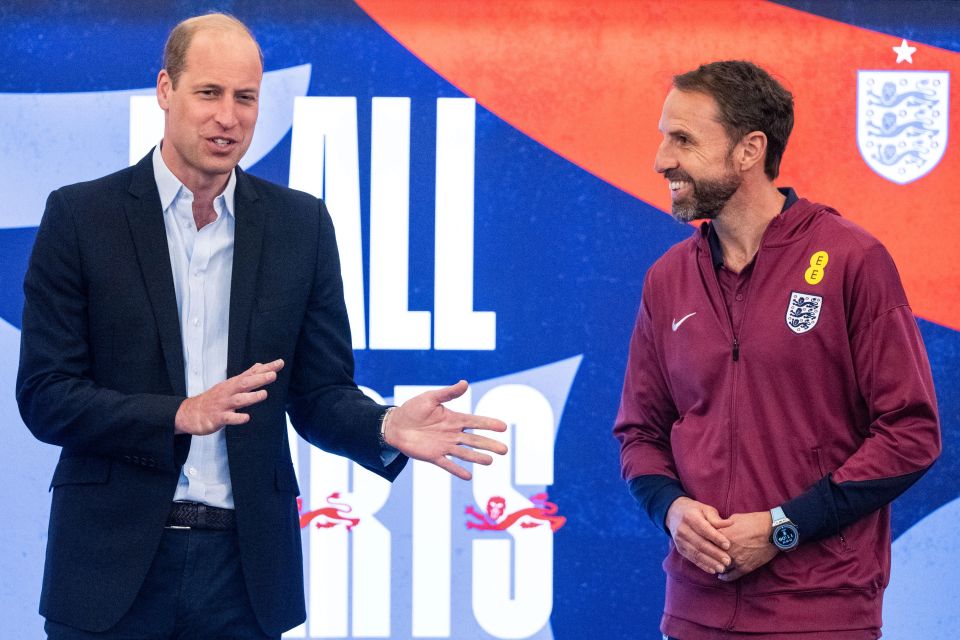 Southgate with Prince William ahead of the 2024 Euro final