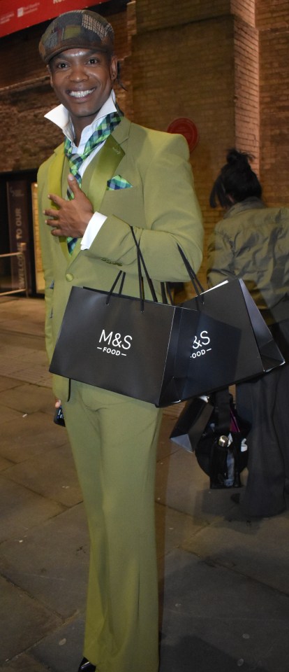 Johannes Radebe looked very stylish in his green attire