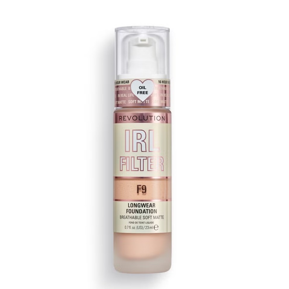 a bottle of revolution iri filter longwear foundation