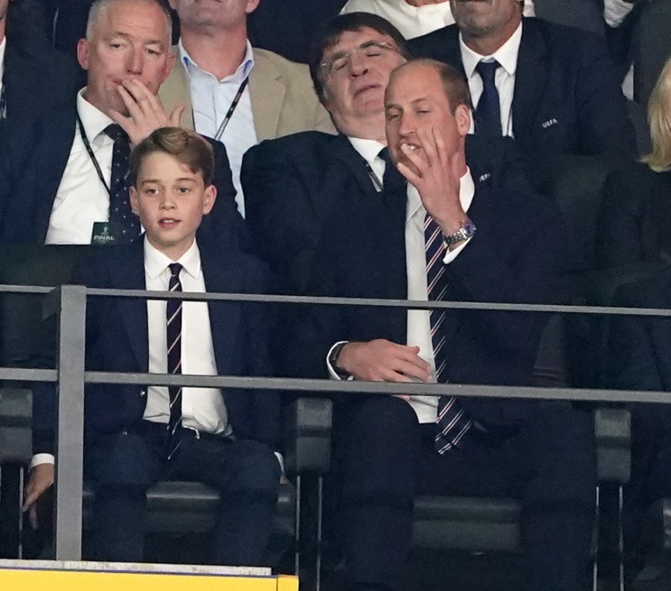 It came when Russell and Prince George were both watching an England rugby game