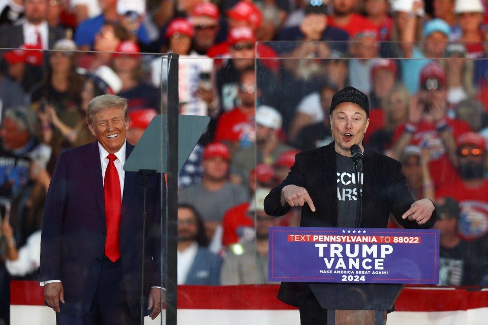 Musk also spoke at the rally