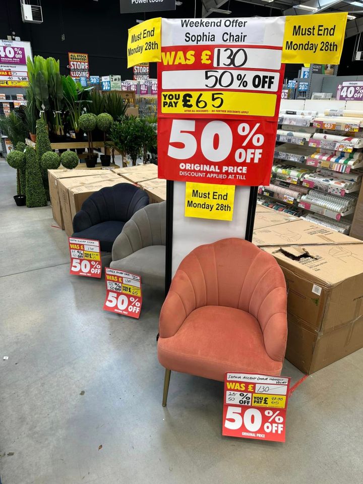 The Sutton Coldfield branch of Homebase currently has a closing down sale on with big discounts