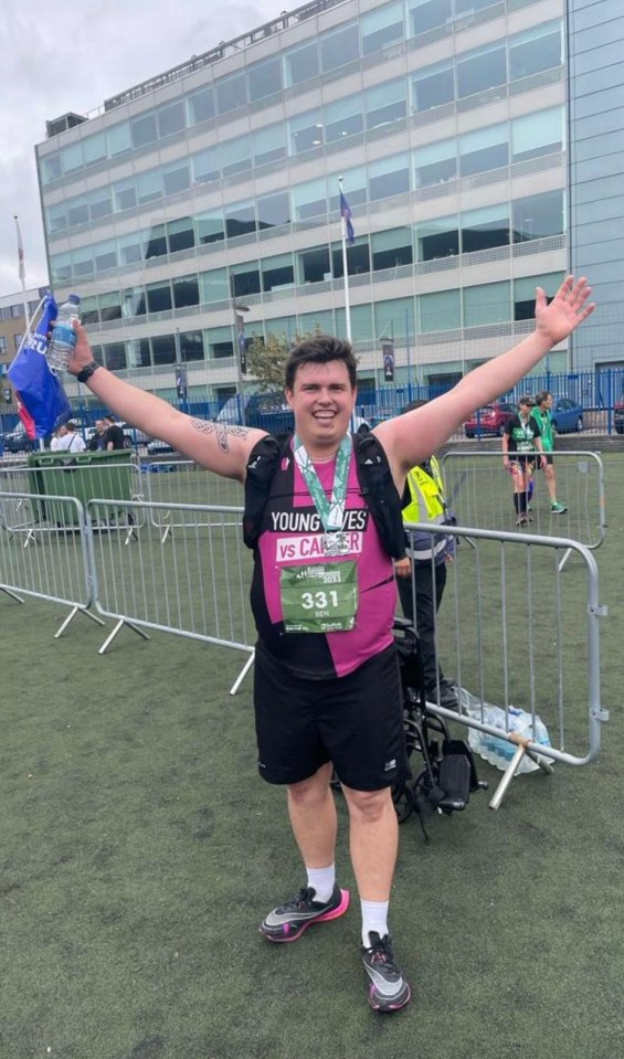 Ben after the Ipswich Half Marathon in 2023